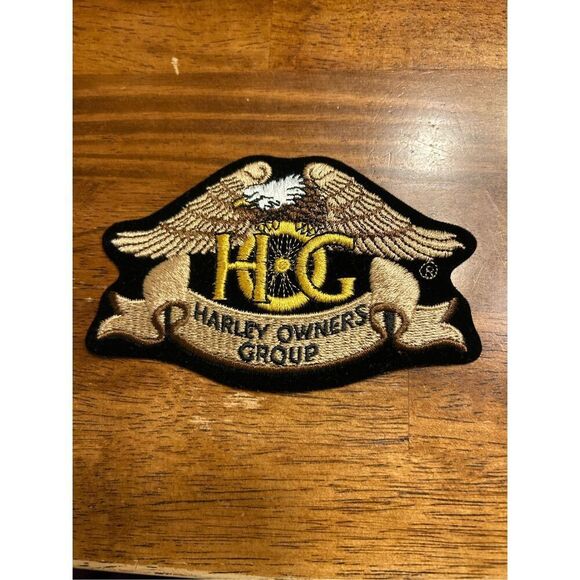 HOG Motorcycle Patch Harley Owners Group Harley Davidson Eagle Embroidered Logo - Picture 1 of 3